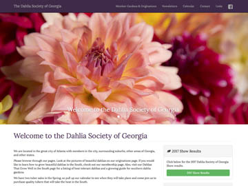 Dahlia Socitey of Georgia website design